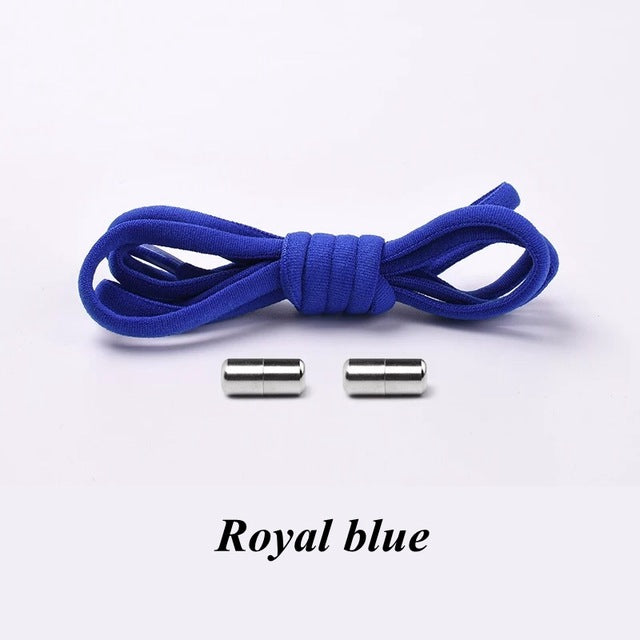 1Pair No tie Shoelaces Round Elastic Shoe