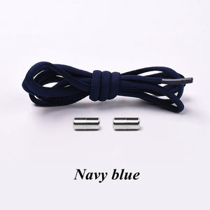 1Pair No tie Shoelaces Round Elastic Shoe