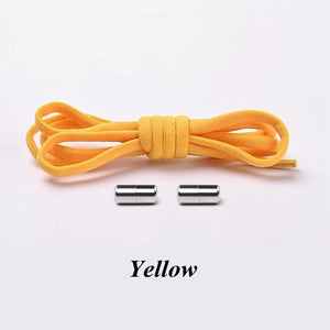 1Pair No tie Shoelaces Round Elastic Shoe