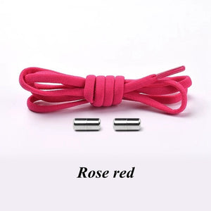 1Pair No tie Shoelaces Round Elastic Shoe