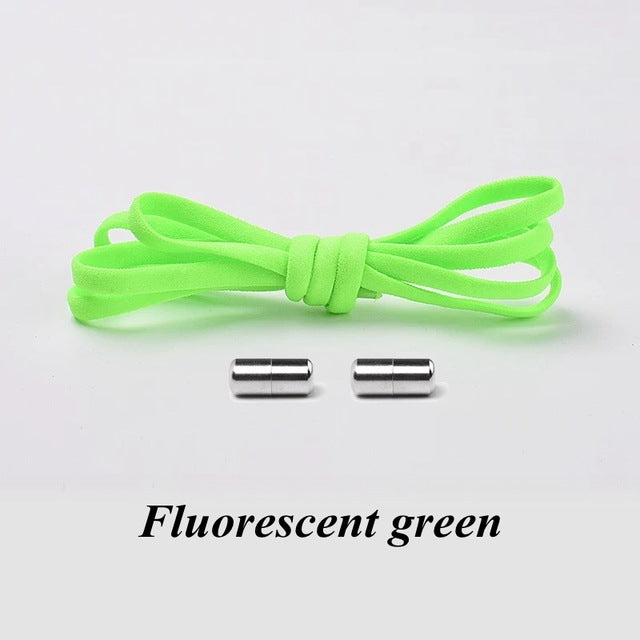 1Pair No tie Shoelaces Round Elastic Shoe