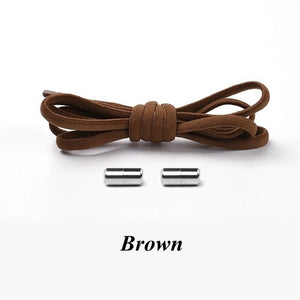 1Pair No tie Shoelaces Round Elastic Shoe