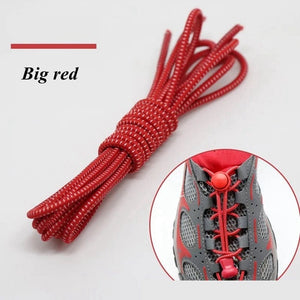 1 Pair 22 Colors Elastic Shoelaces Round Locking No Tie Shoe Laces Kids Adult Quick Lazy Laces Rubber Sneakers Shoelace T1