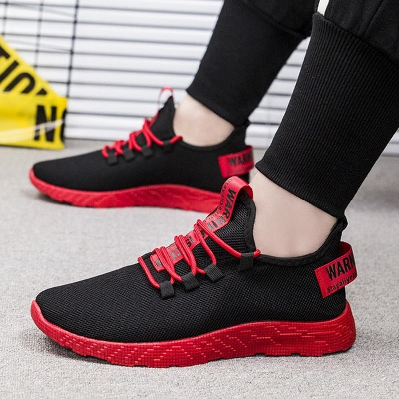 WENYUJH Men Sneakers Vulcanized Shoes Breathable Casual No-slip Shoes Male Air Mesh Lace up Wear-resistant Shoes tenis masculino