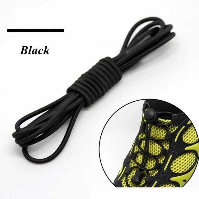 1Pair 23 colors Sneaker ShoeLaces Elastic No Tie Shoe Laces Stretching Lock Lazy laces Quick Rubber Shoelace Shoestrings