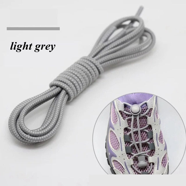 1Pair 23 colors Sneaker ShoeLaces Elastic No Tie Shoe Laces Stretching Lock Lazy laces Quick Rubber Shoelace Shoestrings