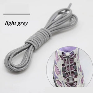 1Pair 23 colors Sneaker ShoeLaces Elastic No Tie Shoe Laces Stretching Lock Lazy laces Quick Rubber Shoelace Shoestrings