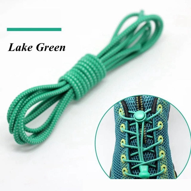 1Pair 23 colors Sneaker ShoeLaces Elastic No Tie Shoe Laces Stretching Lock Lazy laces Quick Rubber Shoelace Shoestrings