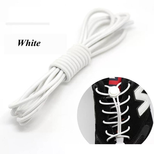 1Pair 23 colors Sneaker ShoeLaces Elastic No Tie Shoe Laces Stretching Lock Lazy laces Quick Rubber Shoelace Shoestrings