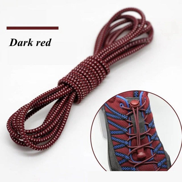 1Pair 23 colors Sneaker ShoeLaces Elastic No Tie Shoe Laces Stretching Lock Lazy laces Quick Rubber Shoelace Shoestrings