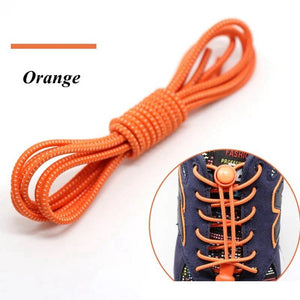 1Pair 23 colors Sneaker ShoeLaces Elastic No Tie Shoe Laces Stretching Lock Lazy laces Quick Rubber Shoelace Shoestrings