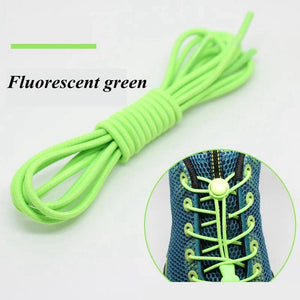 1Pair 23 colors Sneaker ShoeLaces Elastic No Tie Shoe Laces Stretching Lock Lazy laces Quick Rubber Shoelace Shoestrings