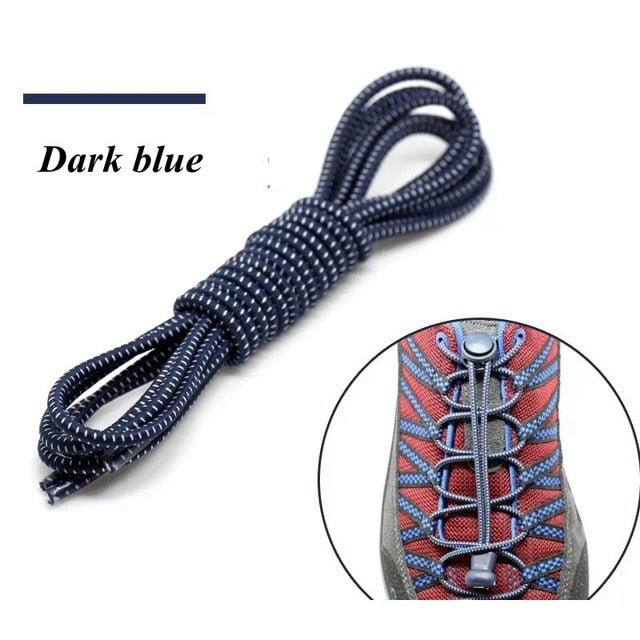 1Pair 23 colors Sneaker ShoeLaces Elastic No Tie Shoe Laces Stretching Lock Lazy laces Quick Rubber Shoelace Shoestrings