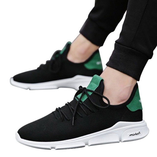 WENYUJH Men Sneakers Vulcanized Shoes Breathable Casual No-slip Shoes Male Air Mesh Lace up Wear-resistant Shoes tenis masculino