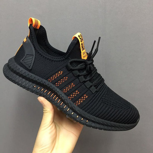 2019 fashion sports men's shoes trend versatile breathable flat bottom flying woven shoes comfortable men's casual shoes