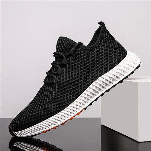 2019 Fall Winter Breathable Fabric Tennis Sneakers Breathable Casual Shoes Mesh Flats Sneaker Running Man Outdoor Shoes