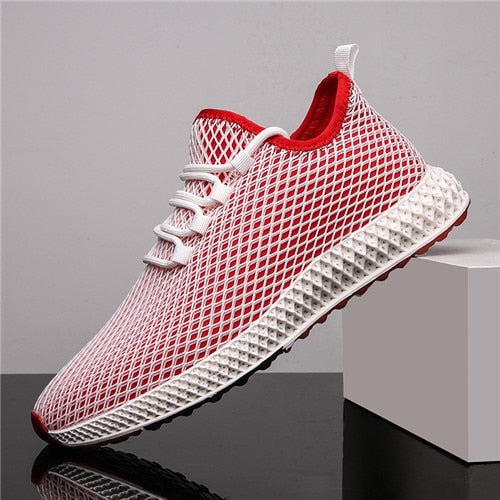 2019 Fall Winter Breathable Fabric Tennis Sneakers Breathable Casual Shoes Mesh Flats Sneaker Running Man Outdoor Shoes