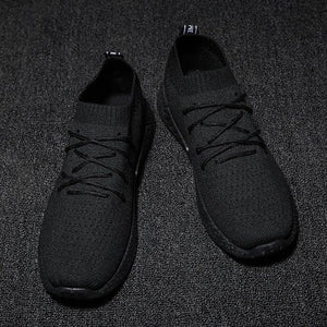 litthing Knitting Men Vulcanize Shoes New Sneakers Breathable Casual 2019 Male Air Mesh Lace Up Shoes Tenis Spring Adult Trainer