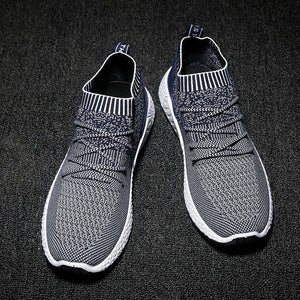 litthing Knitting Men Vulcanize Shoes New Sneakers Breathable Casual 2019 Male Air Mesh Lace Up Shoes Tenis Spring Adult Trainer