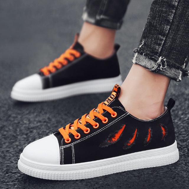 Low Cut Men Canvas Casual Shoes Mixed Colors Flat Vulcanize Shoes Sewing Lace-Up Novelty Summer Breathable Boy Sneakers Shallow