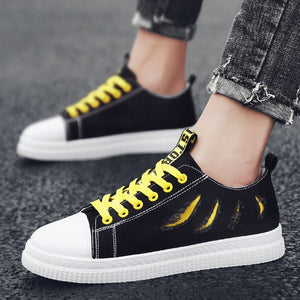 Low Cut Men Canvas Casual Shoes Mixed Colors Flat Vulcanize Shoes Sewing Lace-Up Novelty Summer Breathable Boy Sneakers Shallow