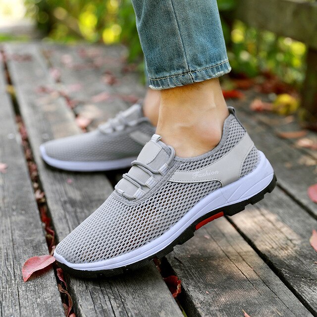 HEFLASHOR Men Breathable Comfortable Casual Shoes Fashion Canvas Shoes Lace Up Wear-resistant Men Sneakers Zapatillas Deportiva