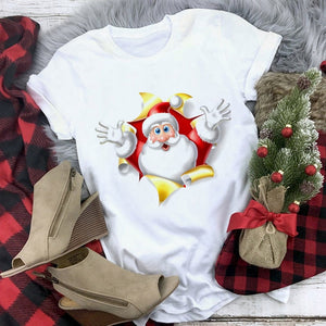 New kawaii reindeer t shirt women fashion Christmas