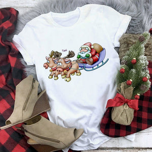 New kawaii reindeer t shirt women fashion Christmas