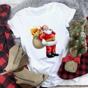 New kawaii reindeer t shirt women fashion Christmas