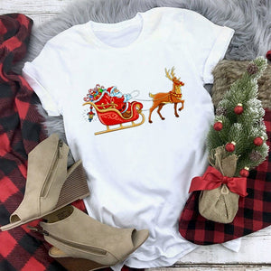 New kawaii reindeer t shirt women fashion Christmas