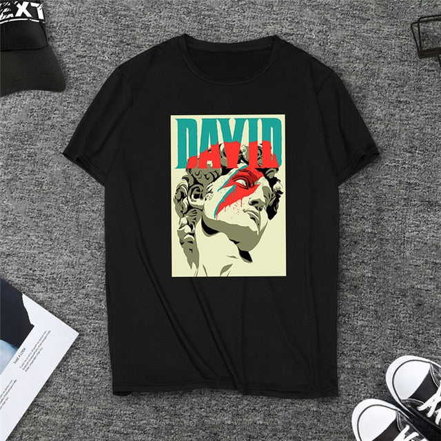 New Michelangelo David print Women t shirt tshirt Female