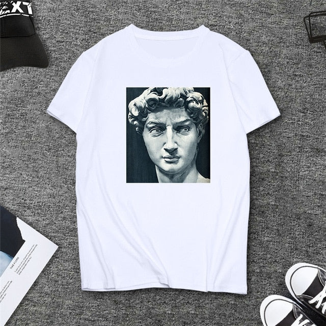 New Michelangelo David print Women t shirt tshirt Female