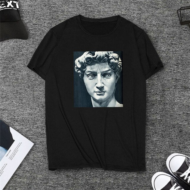 New Michelangelo David print Women t shirt tshirt Female