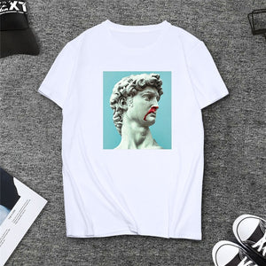 New Michelangelo David print Women t shirt tshirt Female