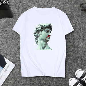 New Michelangelo David print Women t shirt tshirt Female