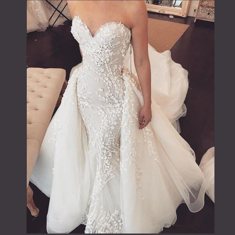 Mermaid Wedding Dresses Sweetheart 3D