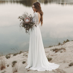 2019 A-Line Wedding Dress Beach