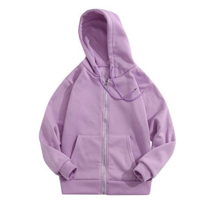 Women Autumn Hooded Sweatshirt Solid Color