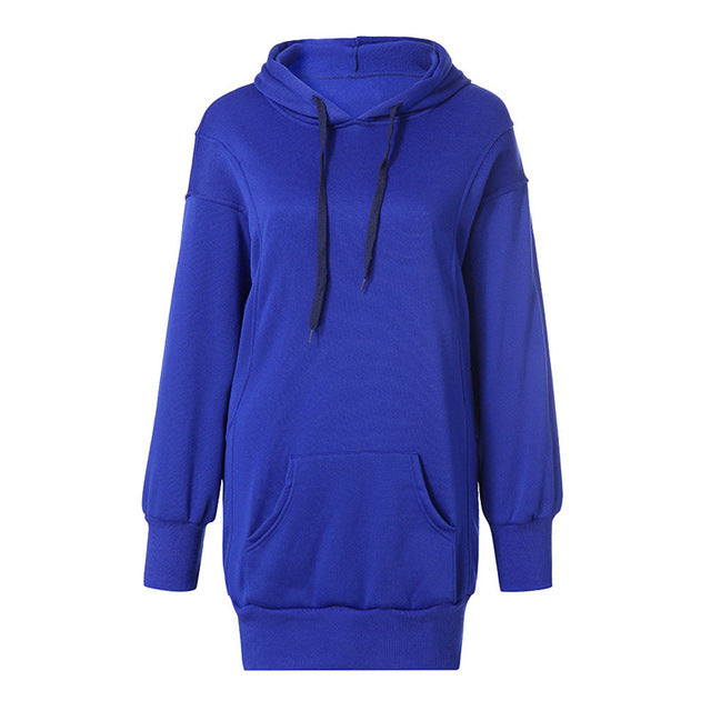 Womens Long Hoodies Women Fashion Solid