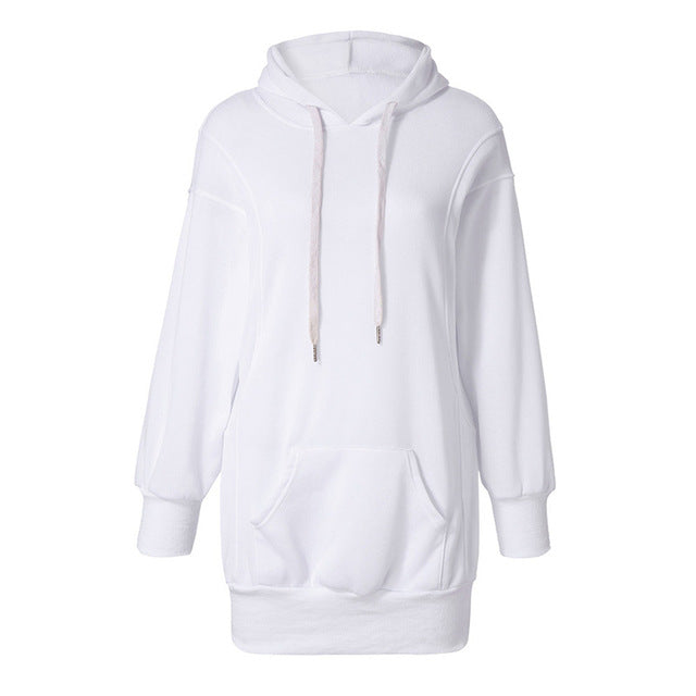 Womens Long Hoodies Women Fashion Solid