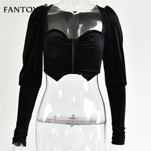 Fantoye Sexy Deep V-neck Black