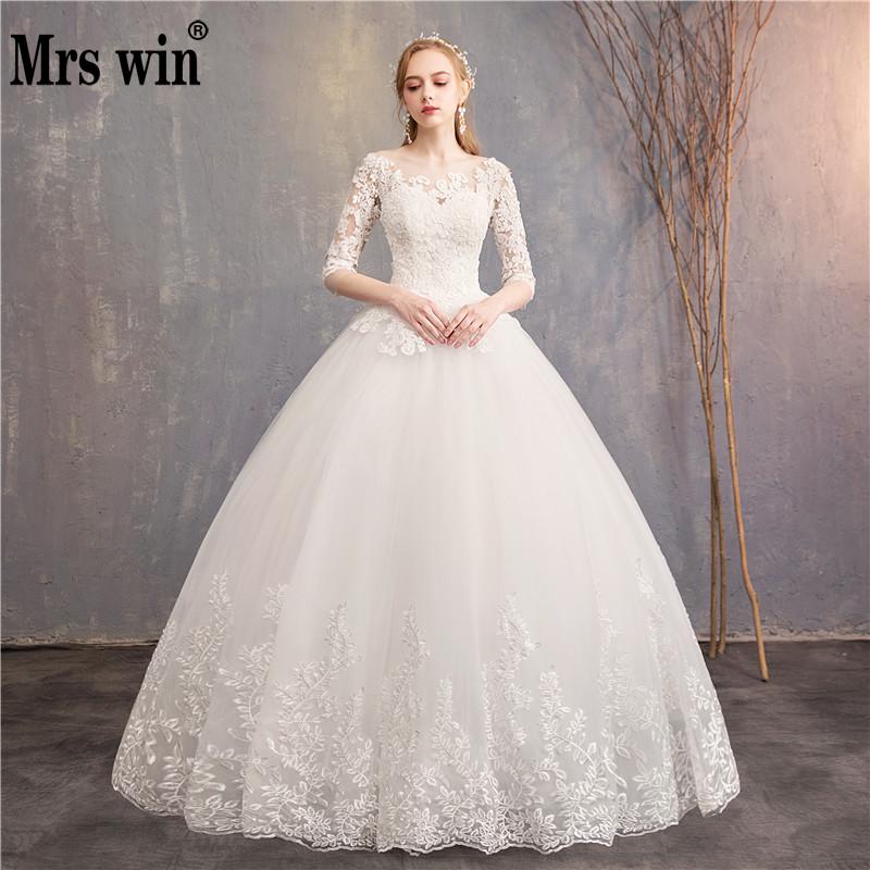 Half Sleeve Wedding Dresses 2019 New