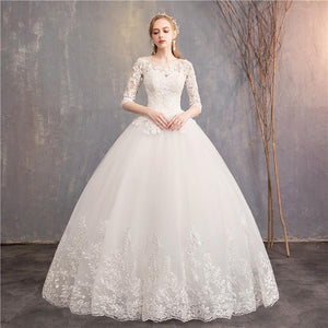 Half Sleeve Wedding Dresses 2019 New