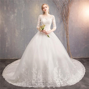 Half Sleeve Wedding Dresses 2019 New